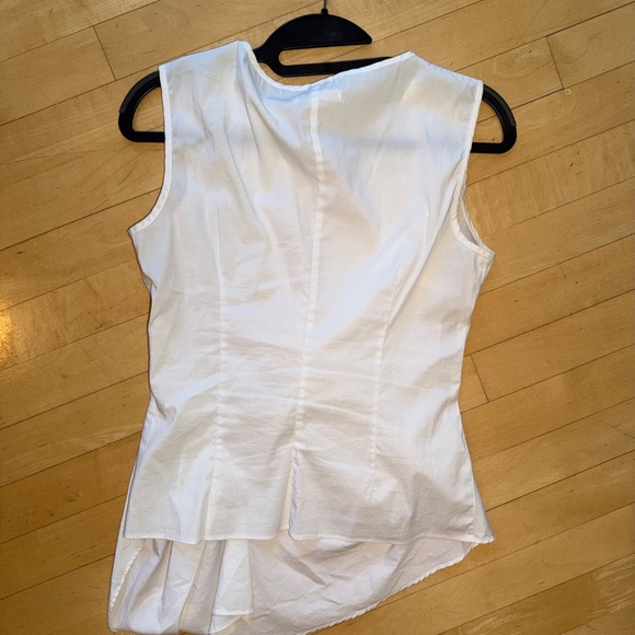 Bailey 44 white asymmetrical hem top, S, CB2514 - Picture 4 of 4